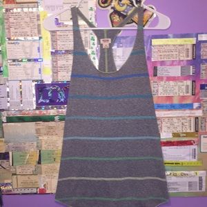 Grey striped tank